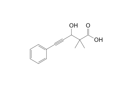 3-Hydroxy-2,2-dimethyl-5-phenylpent-4-ynoic acid