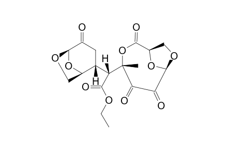 Ethyl 2-{4"-oxo-6'',8"-dioxabicyclo[3.2.1]octan-2"-yl}-2-[4'-methyl-2',5',6'-trioxo-3',8',10'-trioxatricyclo[5.2.1]]dec-4'-yl]acetate