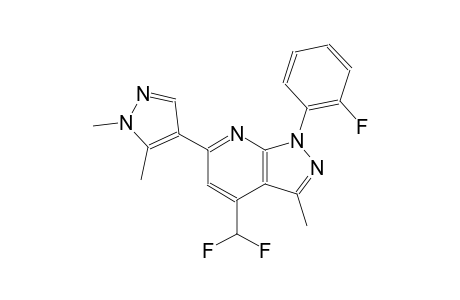 1H-pyrazolo[3,4-b]pyridine, 4-(difluoromethyl)-6-(1,5-dimethyl-1H-pyrazol-4-yl)-1-(2-fluorophenyl)-3-methyl-