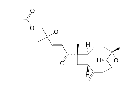 GIBBEROSIN-H;(1S*,4S*,5S*,9R*,11S*,13E)-16-O-ACETYL-15,16-DIHYDROXY-4,5-EPOXYXENIAPHYLLA-8(19),13-DIEN-12-ONE