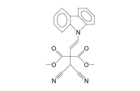 3,3-Dicarbomethoxy-1-(carbazol-9-yl)-4,4-dicyano-trans-1-butene