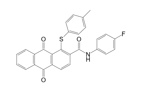 N-(4-fluorophenyl)-1-[(4-methylphenyl)sulfanyl]-9,10-dioxo-9,10-dihydroanthracene-2-carboxamide