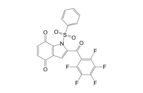 1-Benzenesulfonyl-2-pentafluorobenzoyl-1H-indole-4,7-dione