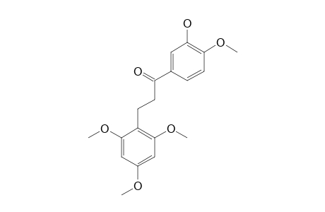 TACCABULIN_A;1-(3-HYDROXY-4-METHOXYPHENYL)-3-(2,4,6-TRIMETHOXYPHENYL)-PROPAN-1-ONE