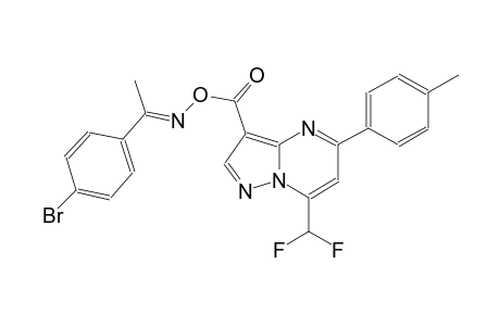 (1E)-1-(4-bromophenyl)ethanone O-{[7-(difluoromethyl)-5-(4-methylphenyl)pyrazolo[1,5-a]pyrimidin-3-yl]carbonyl}oxime