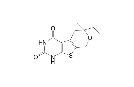 4-Methyl-4-ethyl-dihydro-8H-pyrano[4',3':4,5]thieno[2,3-d]uracil
