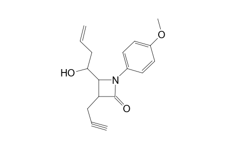 (3SR,4SR)-4-[(RS)-1-Hydroxy-3-butenyl]-1-(p-methoxyphenyl)-3-(2-propynyl)-2-azetidinone