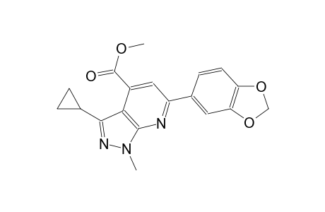methyl 6-(1,3-benzodioxol-5-yl)-3-cyclopropyl-1-methyl-1H-pyrazolo[3,4-b]pyridine-4-carboxylate