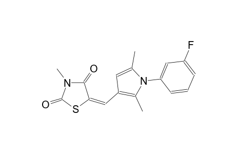 (5E)-5-{[1-(3-fluorophenyl)-2,5-dimethyl-1H-pyrrol-3-yl]methylene}-3-methyl-1,3-thiazolidine-2,4-dione