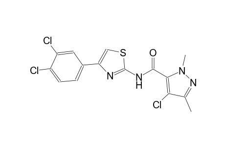 4-chloro-N-[4-(3,4-dichlorophenyl)-1,3-thiazol-2-yl]-1,3-dimethyl-1H-pyrazole-5-carboxamide
