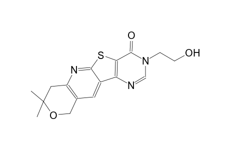 3-(2-hydroxyethyl)-8,8-dimethyl-7,10-dihydro-8H-pyrano[3'',4'':5',6']pyrido[3',2':4,5]thieno[3,2-d]pyrimidin-4(3H)-one