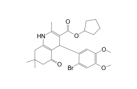 cyclopentyl 4-(2-bromo-4,5-dimethoxyphenyl)-2,7,7-trimethyl-5-oxo-1,4,5,6,7,8-hexahydro-3-quinolinecarboxylate