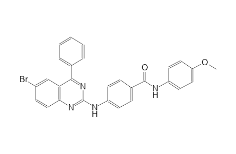 4-[(6-bromo-4-phenyl-2-quinazolinyl)amino]-N-(4-methoxyphenyl)benzamide