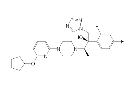 (2R,3R)-3-(4-(6-(cyclopentyloxy)pyridin-2-yl)piperazin-1-yl)-2-(2,4-difluorophenyl)-1-(1H-1,2,4-triazol-1-yl)butan-2-ol
