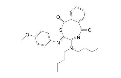 3-(4-Methoxyphenylimino)-4-(di-n-butylamino)-2,5-benzothiazocine-1,6-dione