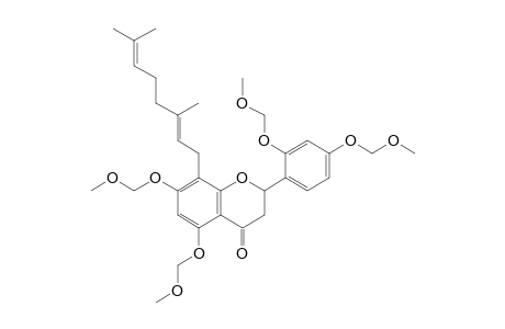 2-[2,4-bis(methoxymethoxy)phenyl]-8-[(2E)-3,7-dimethylocta-2,6-dienyl]-5,7-bis(methoxymethoxy)-2,3-dihydrochromen-4-one