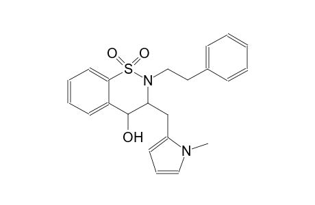 2H-1,2-benzothiazin-4-ol, 3,4-dihydro-3-[(1-methyl-1H-pyrrol-2-yl)methyl]-2-(2-phenylethyl)-, 1,1-dioxide