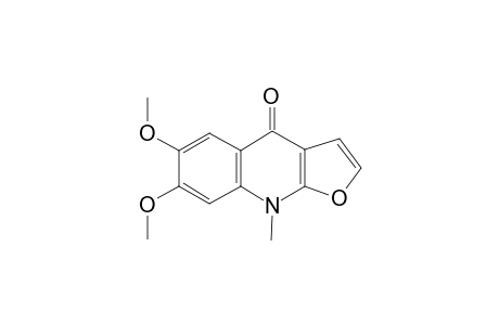 6,7-Dimethoxy-9-methyl-4-furo[2,3-b]quinolinone