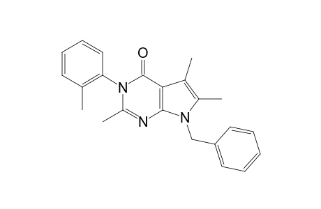 7-(benzyl)-2,5,6-trimethyl-3-(2-methylphenyl)pyrrolo[3,2-e]pyrimidin-4-one