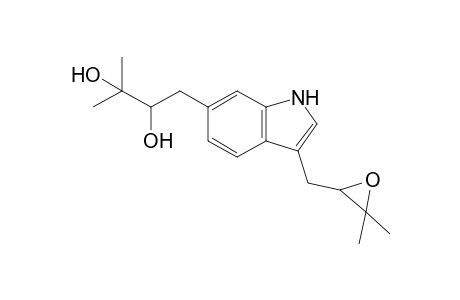 3-(2',3'-Epoxy-3'-methylbutyl)-6-(2",3"-dihydroxy-3"-methylbutyl)indole