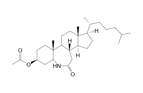 6-Aza-B-homocholestan-7-one, 3-(acetyloxy)-, (3.beta.,5.beta.)-