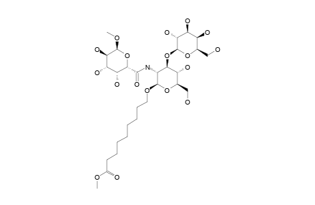 8-METHOXYCARBONYLOCTYL-BETA-D-GALACTOPYRANOSYL-(1->3)-2-DEOXY-2-(METHYL-ALPHA-L-GALACTOPYRANOSYLURONAMIDE)-BETA-D-GLUCOPYRANOSIDE