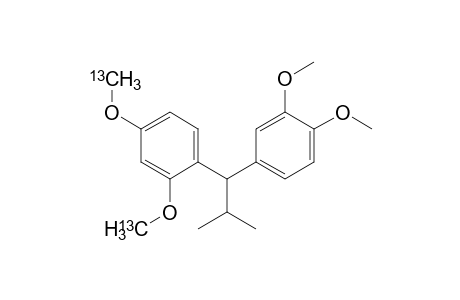 1-(3,4-dimethoxyphenyl)-1-(2,4-[dimethoxy-13C2]phenyl)-2-methylpropane