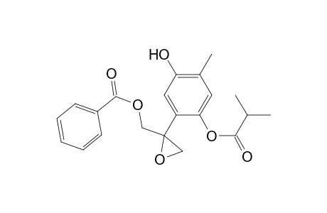 Propanoic acid, 2-methyl-, 2-[2-[(benzoyloxy)methyl]oxiranyl]-4-hydroxy-5-methylphenyl ester