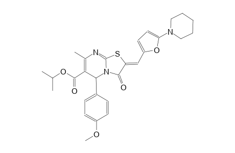 isopropyl (2Z)-5-(4-methoxyphenyl)-7-methyl-3-oxo-2-{[5-(1-piperidinyl)-2-furyl]methylene}-2,3-dihydro-5H-[1,3]thiazolo[3,2-a]pyrimidine-6-carboxylate