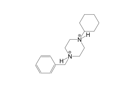 1-benzyl-4-cyclohexylpiperazinediium