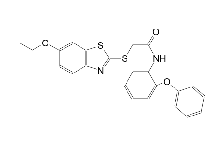 2-[(6-ethoxy-1,3-benzothiazol-2-yl)sulfanyl]-N-(2-phenoxyphenyl)acetamide