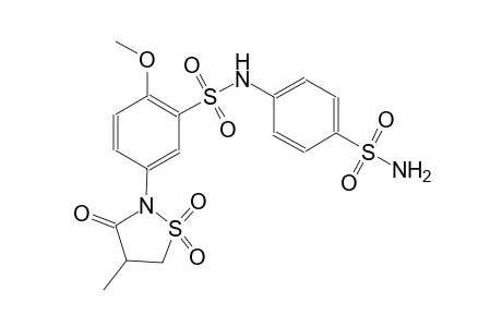 benzenesulfonamide, N-[4-(aminosulfonyl)phenyl]-2-methoxy-5-(4-methyl-1,1-dioxido-3-oxo-2-isothiazolidinyl)-