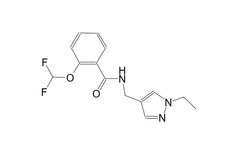 2-(difluoromethoxy)-N-[(1-ethyl-1H-pyrazol-4-yl)methyl]benzamide