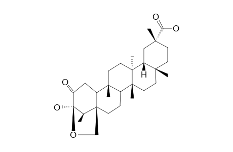 WILFORIC-ACID-E;3-BETA,24-EPOXY-2-OXO-3-ALPHA-HYDROXY-29-FRIEDELANOIC-ACID;2-DEHYDROXY-2-OXO-ORTHOSPHENIC-ACID