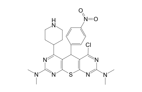 6-Chloro-2,8-bis(dimethylamino)-5-(4-nitrophenyl)-4-(4-piperidino)-5H-thiopyrano[2,3-d:6,5-d']dipyrimidine