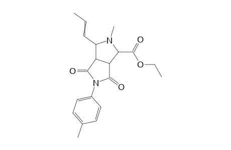 4-Ethoxycarbonyl-5-methyl-6-(1-propenyl)-2-(para-tolyl)perhydropyrrolo(3,4-c)pyrrole-1,3-dione