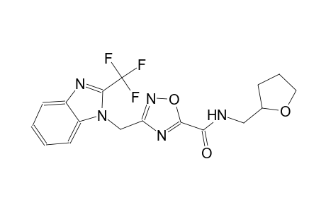 N-(tetrahydro-2-furanylmethyl)-3-{[2-(trifluoromethyl)-1H-benzimidazol-1-yl]methyl}-1,2,4-oxadiazole-5-carboxamide