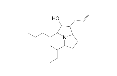 2-Allyl-5-ethyl-7-n-propylperhydropyrrolo[2,1,5-cd]indolizinol