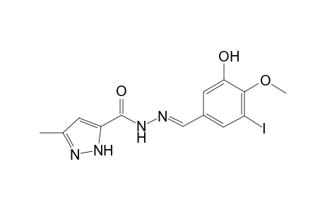 5-Methyl-2H-pyrazole-3-carboxylic acid (3-hydroxy-5-iodo-4-methoxy-benzylidene)-hydrazide