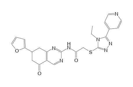 acetamide, 2-[[4-ethyl-5-(4-pyridinyl)-4H-1,2,4-triazol-3-yl]thio]-N-[7-(2-furanyl)-5,6,7,8-tetrahydro-5-oxo-2-quinazolinyl]-