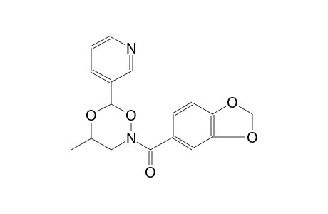 2H-1,5,2-dioxazine, 2-(1,3-benzodioxol-5-ylcarbonyl)dihydro-4-methyl-6-(3-pyridinyl)-