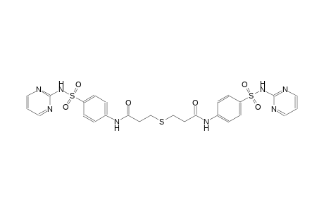3-[(3-oxo-3-{4-[(2-pyrimidinylamino)sulfonyl]anilino}propyl)sulfanyl]-N-{4-[(2-pyrimidinylamino)sulfonyl]phenyl}propanamide