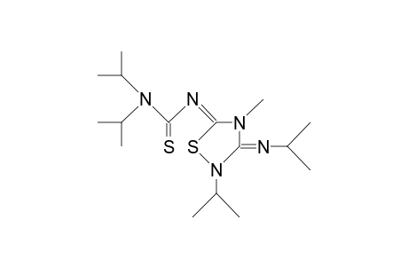 5-Diisopropylthiocarbamoylimino-2-isopropyl-3-isopropylimino-4-methyl-1,2-thiadiazolidine