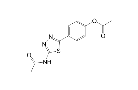 Acetic acid, 4-[5-(acetylamino)-1,3,4-thiadiazol-2-yl]phenyl ester