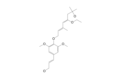 NELUMOL-E;4-O-[(2E,4E)-3,7-DIMETHYL-5-ETHOXY-2,4-OCTADIEN-7-OL]-SINAPYL-ALCOHOL