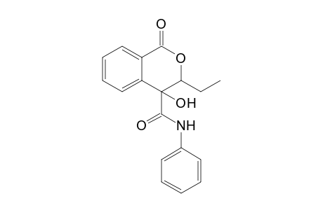 (3RS,4RS)-3,4-Dihydro-4-hydroxy-3-ethyl-4-(phenylcarbamoyl)-1H-2-benzopyran-1-one