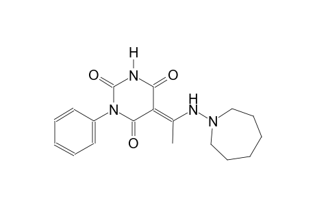 (5E)-5-[1-(hexahydro-1H-azepin-1-ylamino)ethylidene]-1-phenyl-2,4,6(1H,3H,5H)-pyrimidinetrione