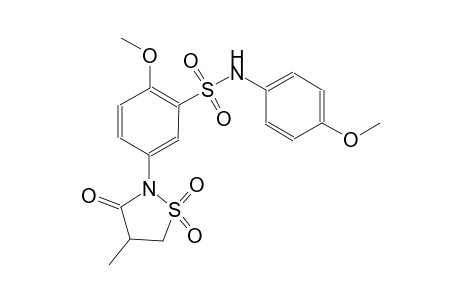 benzenesulfonamide, 2-methoxy-N-(4-methoxyphenyl)-5-(4-methyl-1,1-dioxido-3-oxo-2-isothiazolidinyl)-