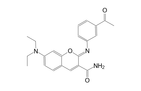 (2Z)-2-[(3-acetylphenyl)imino]-7-(diethylamino)-2H-chromene-3-carboxamide