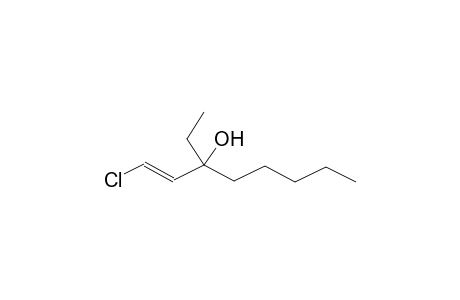 (E)-1-CHLORO-3-ETHYL-3-HYDROXY-1-OCTENE
